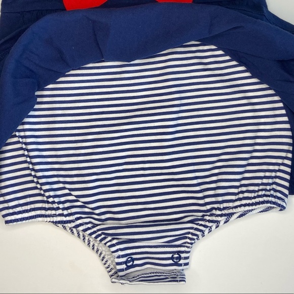 First Impressions Striped Skirted Romper 6-9M - Picture 3 of 6